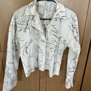 Babaton Embroidered Shirt - ARITZIA